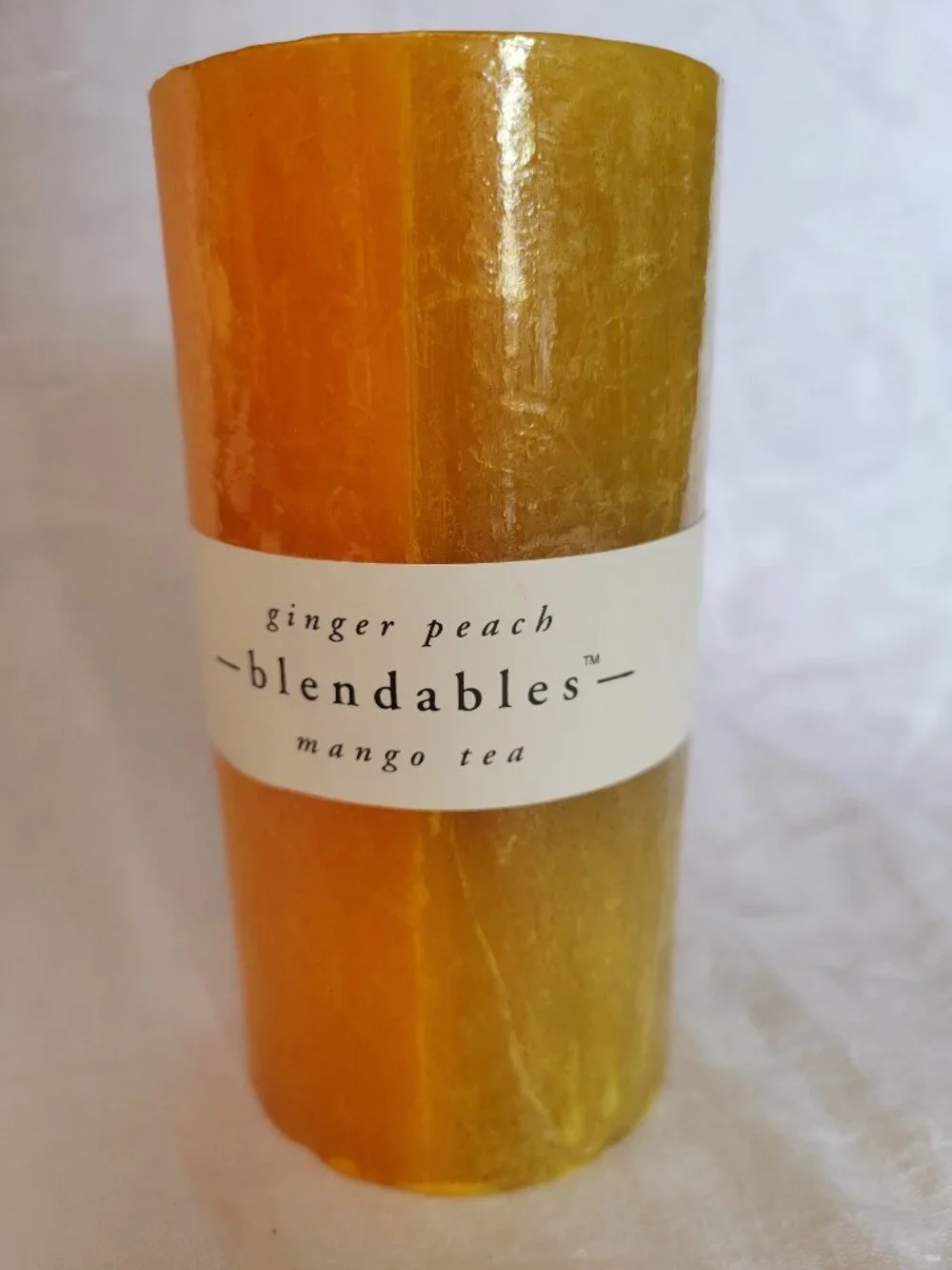 NEW Ginger Peach Candle Blendables Pier 1 One Mango Tea 3x6 3 x 6 cozy decor